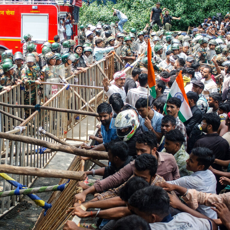 Police in India Use Tear Gas to Break Youth Protest