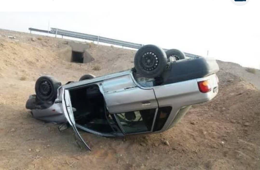 واژگونی خودرو در استان یزد ۲ فوتی برجا گذاشت