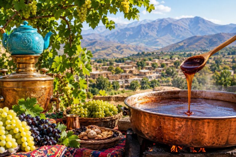 بیلوار کرمانشاه ۳۰ مهر میزبان جشنواره شیره‌پزان انگور است