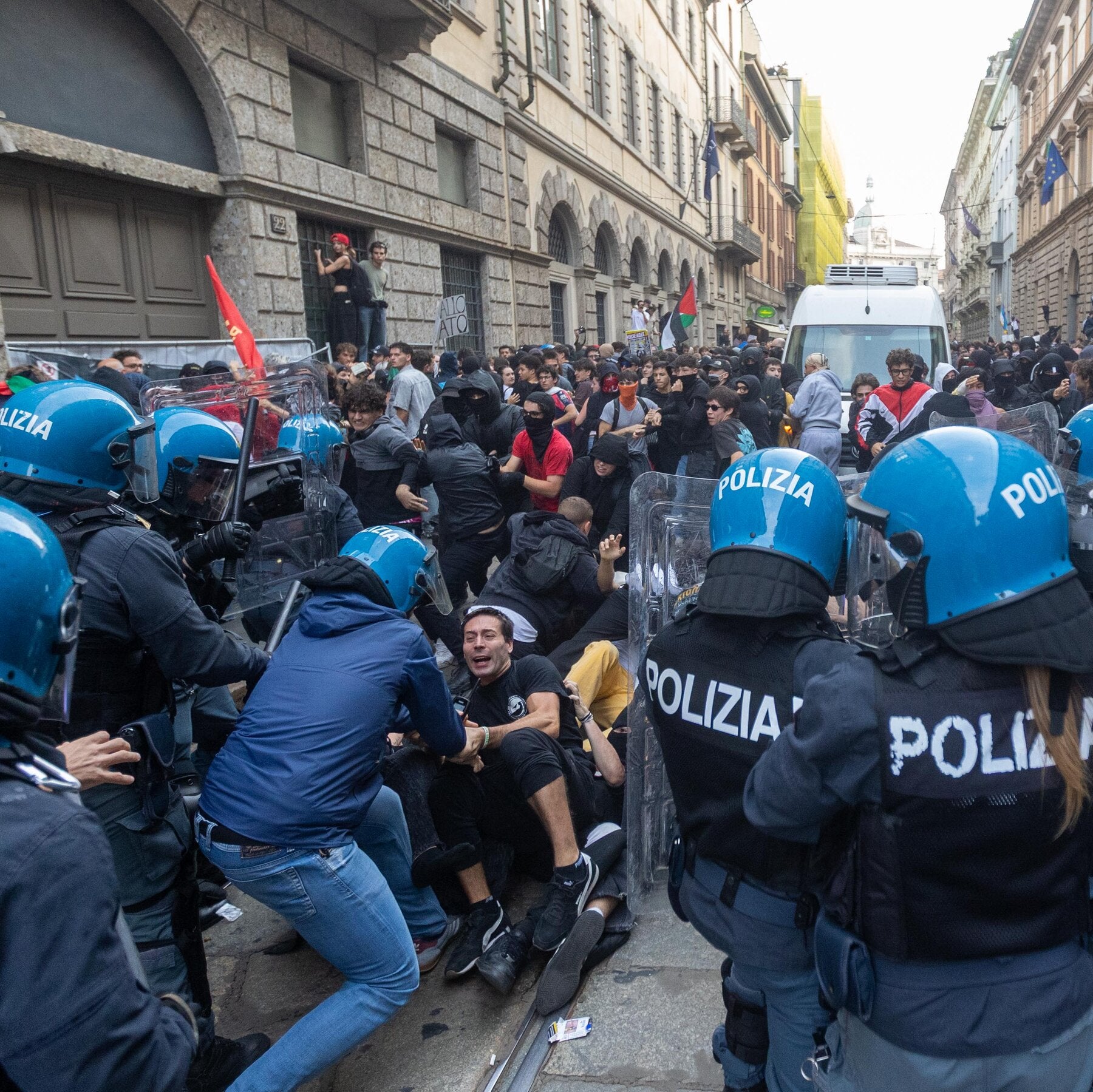 Italy Faces Parallel Protests in the North and South