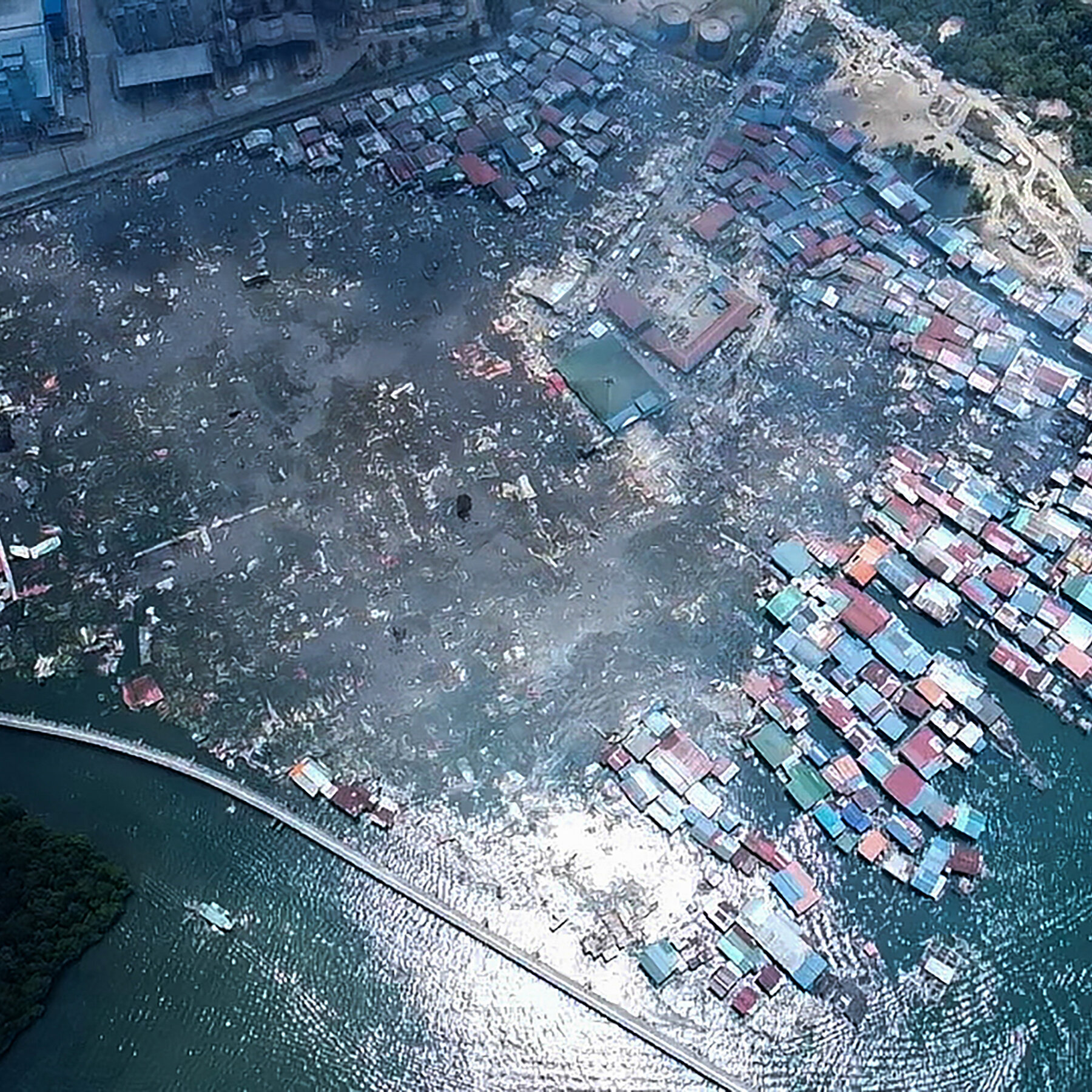 Fire Destroys Most of Coastal Village in Malaysia