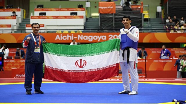 سلطه آرین سلیمی بر آسیا؛ طلای سنگین‌وزن تکواندو ایران+فیلم