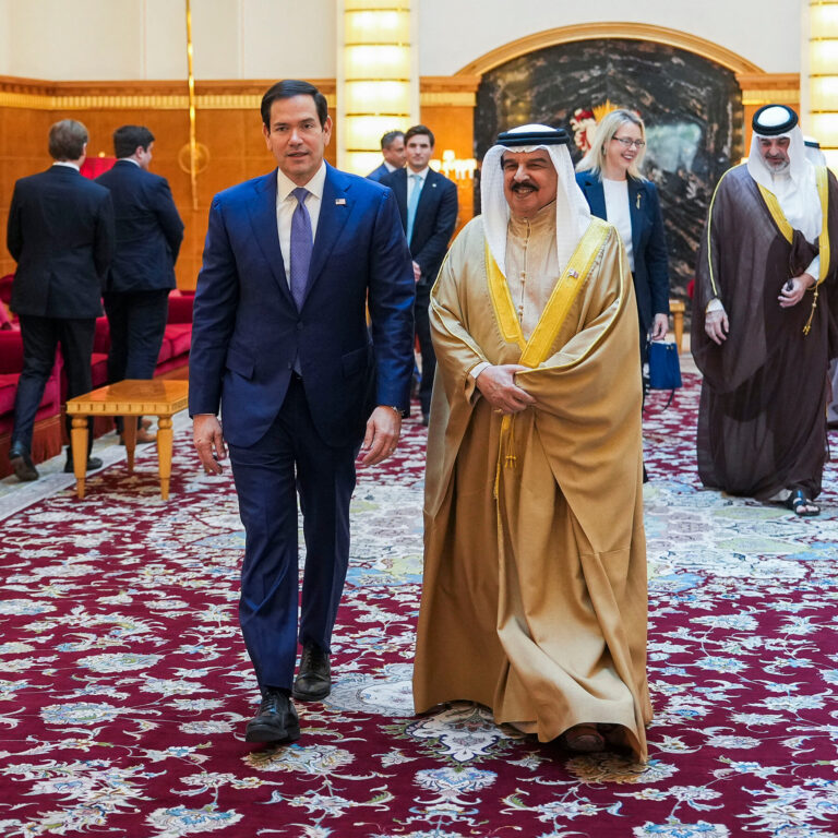 Iran Strikes Ship in Strait of Hormuz as Rubio Meets Gulf Leaders
