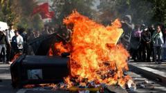 Fires break out at French schools as students protest over funding