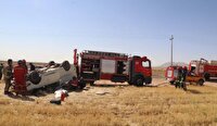  یک کشته در حادثه واژگونی خودرو در رضویه به مشهد
