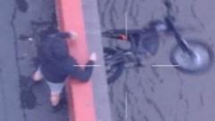 Man pulls wheelies then throws electric motorbike off bridge after police chase