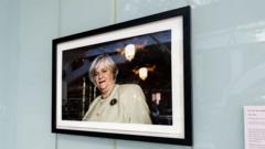 Portrait of Ann Widdecombe put up in Parliament for MPs' return