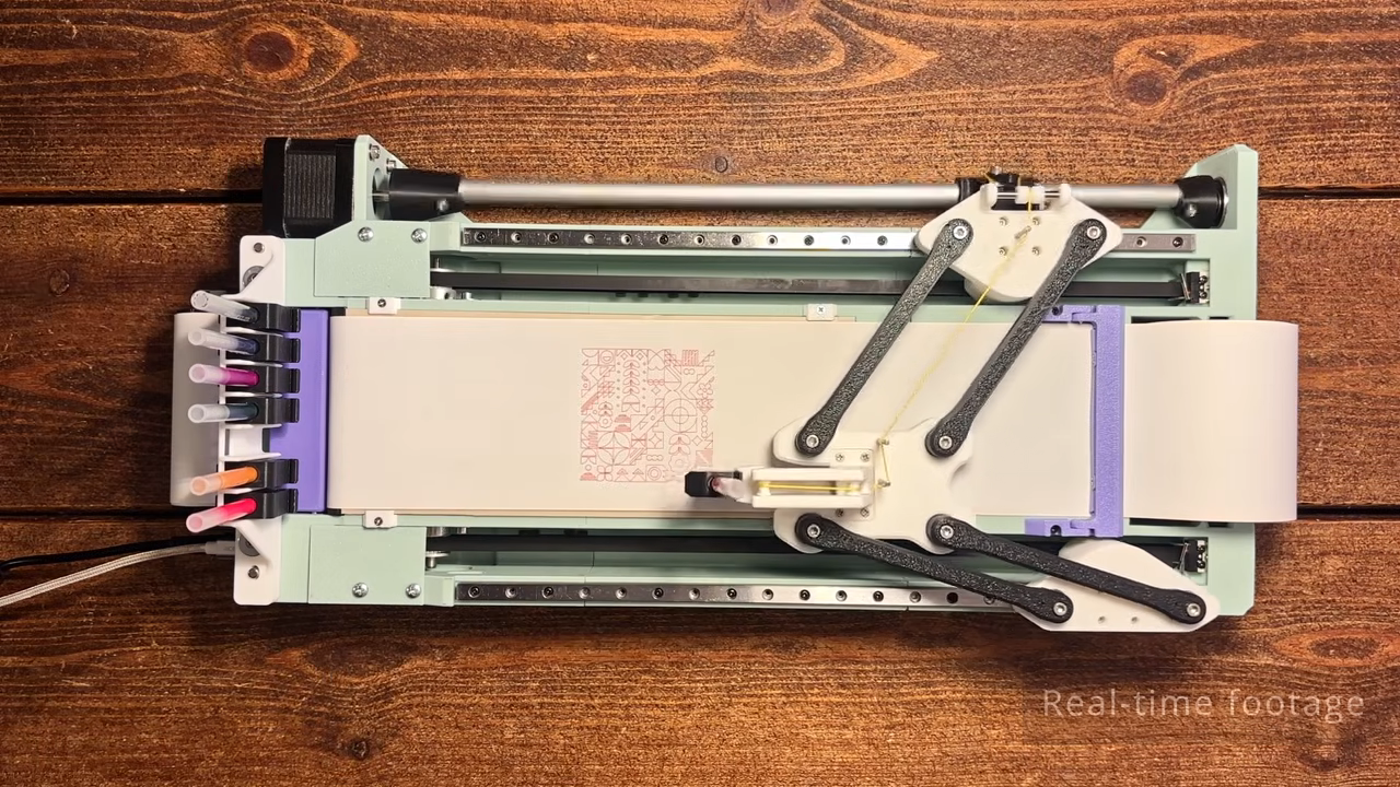 Delta Pen Plotter Draws In Multiple Colors