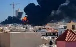تصاویری از بلندشدن ستون دود ناشی از برخورد موشک در بحرین