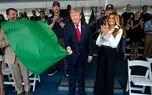 مسابقه اتومبیل‌رانی در خیابان‌های واشنگتن با پرچم ترامپ