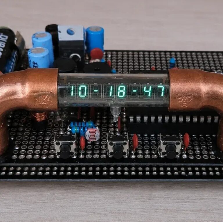 VFD Clock Runs on a Single AA