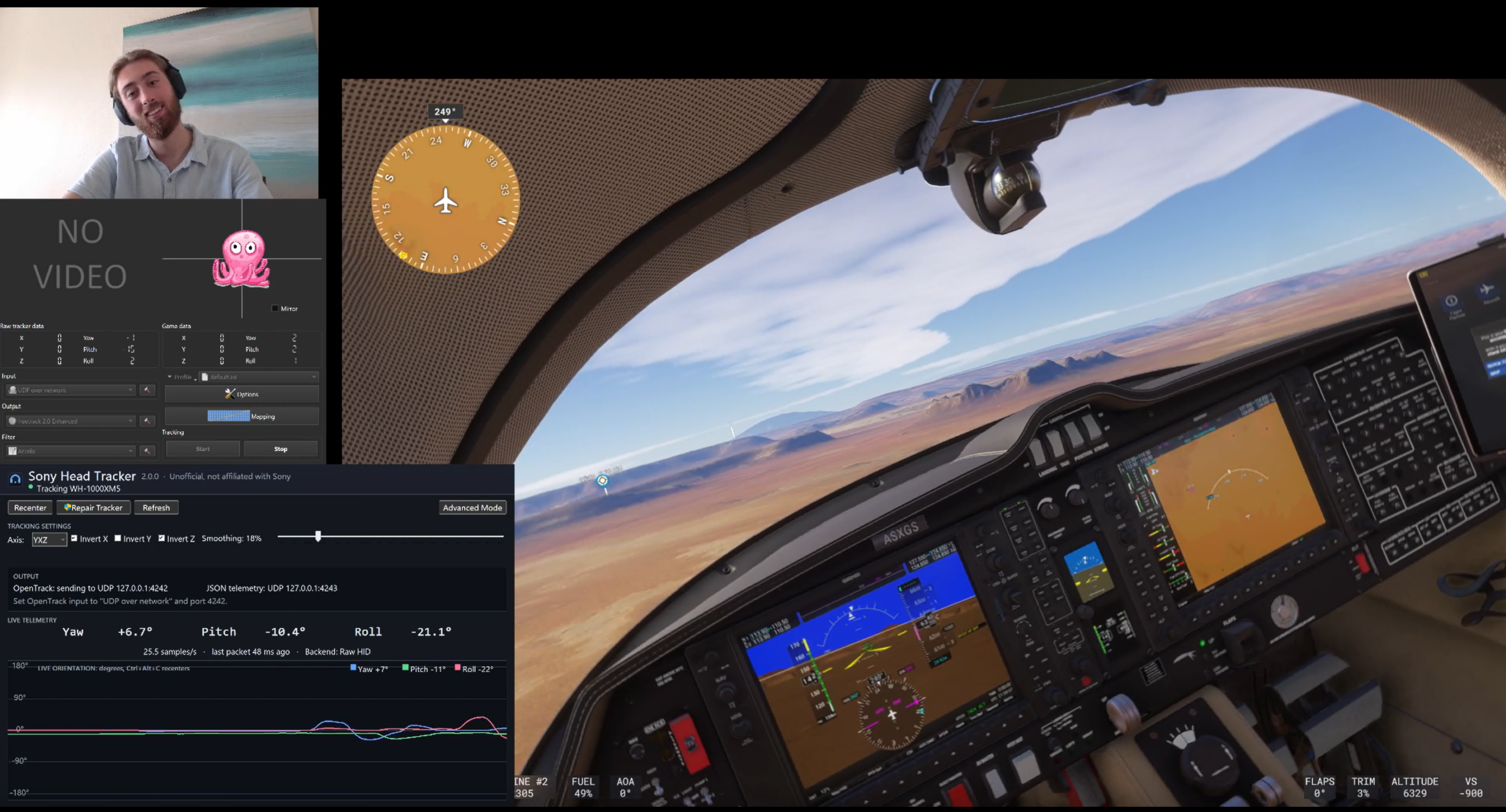 Flight Sim Tracking from Spatial Audio