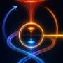 A quantum heat engine that simultaneously provides work and refrigeration