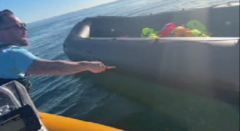 Anti-migrant activist arrested over video of dinghy slashing