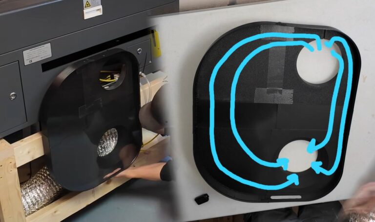 Flattening the Exhaust of a Laser Cutter to Save Space