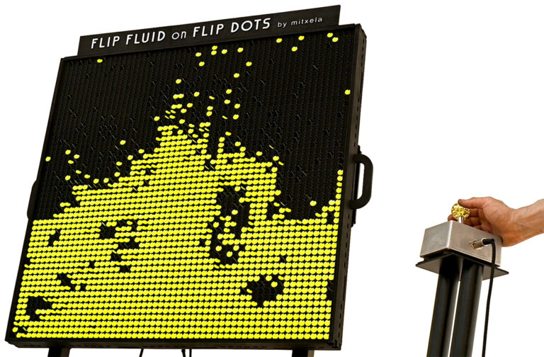 Enormous Fluid Simulation on Flip Dots is also Enormous Amount of Work