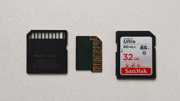 Reviving an SD Card With Shorted Capacitors