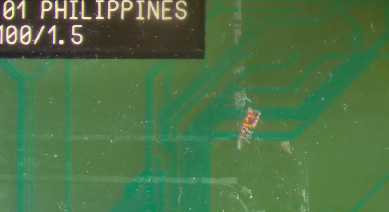 Repairing Traces on a Delidded Pentium III CPU Gone Wrong