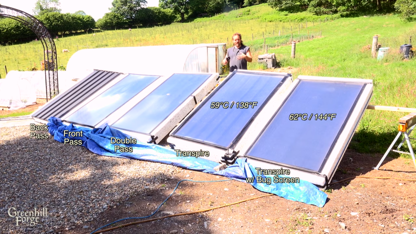 Five Solar Air Heating Methods Tested
