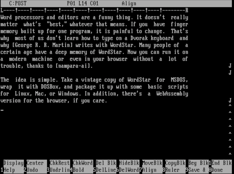 WordStar Lives Again (and Again)