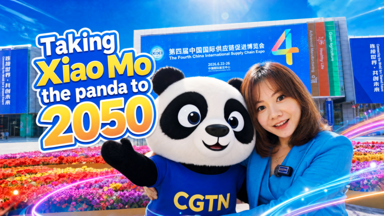 Taking Xiao Mo the panda to 2050 at China's Supply Chain Expo