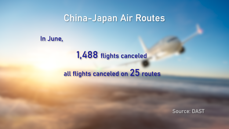 Number of flight cancellations on China-Japan routes continue to surge