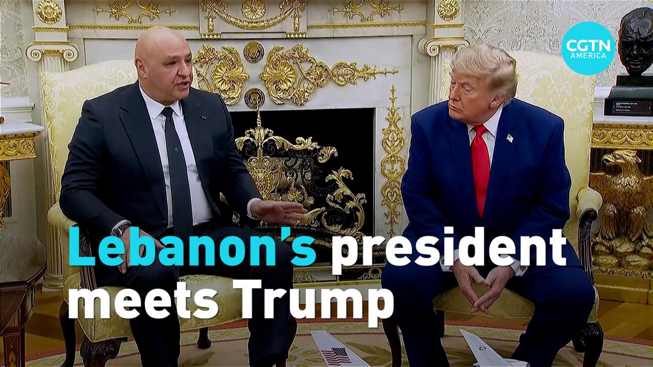 Lebanese President Joseph Aoun meets Trump at the White House